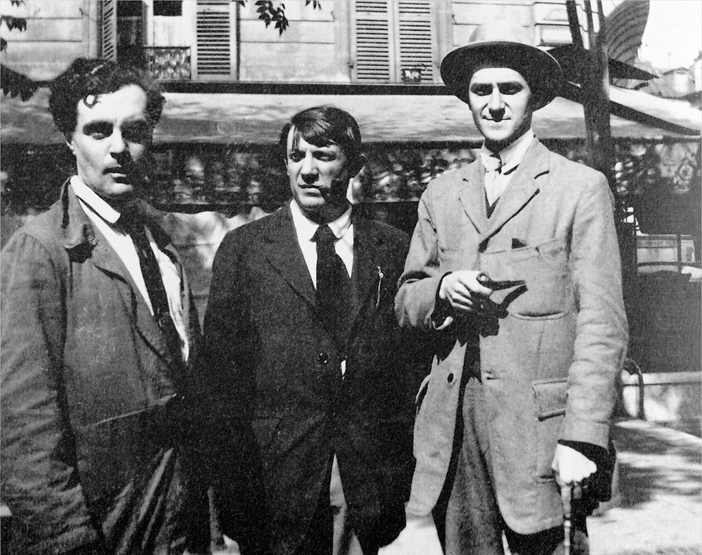Amedeo Modigliani, Pablo Picasso und André Salon im Jahr 1916 | Abb. via Wikipedia