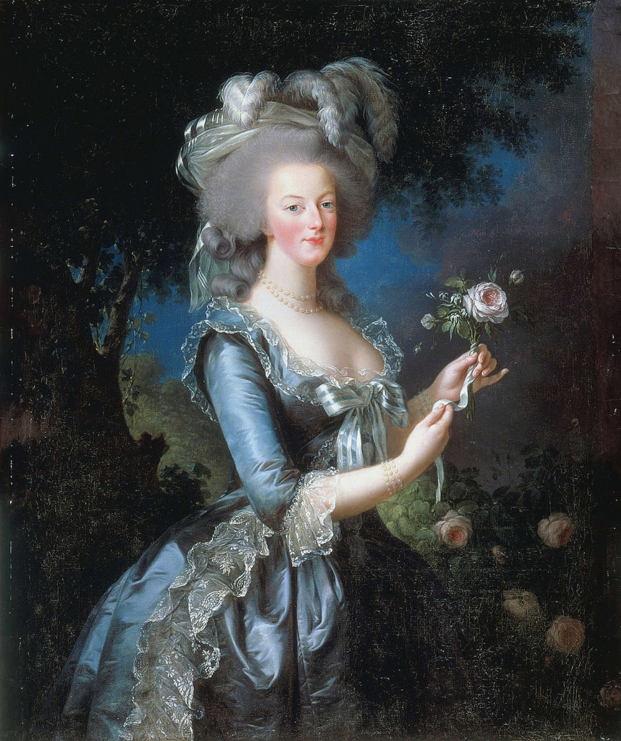 Portrait of Marie Antoinette, 1783 by Elisabeth Vigee-Le Brun, picture via Wikimedia Commons