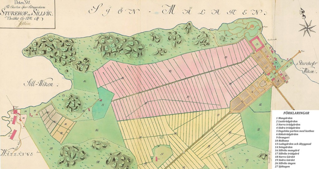 Karta över Sturehov från 1792