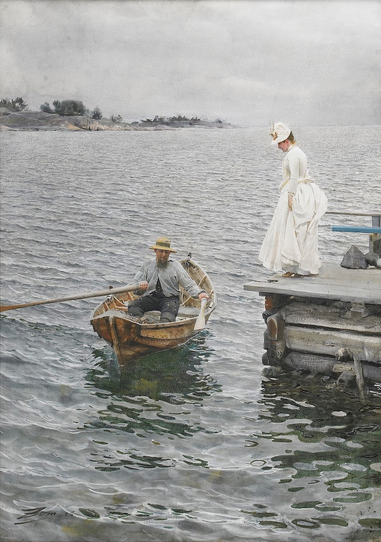Anders Zorn, "Sommarnöje", akvarell, 1886, klubbad på Stockholms auktionsverk för 26 miljoner.