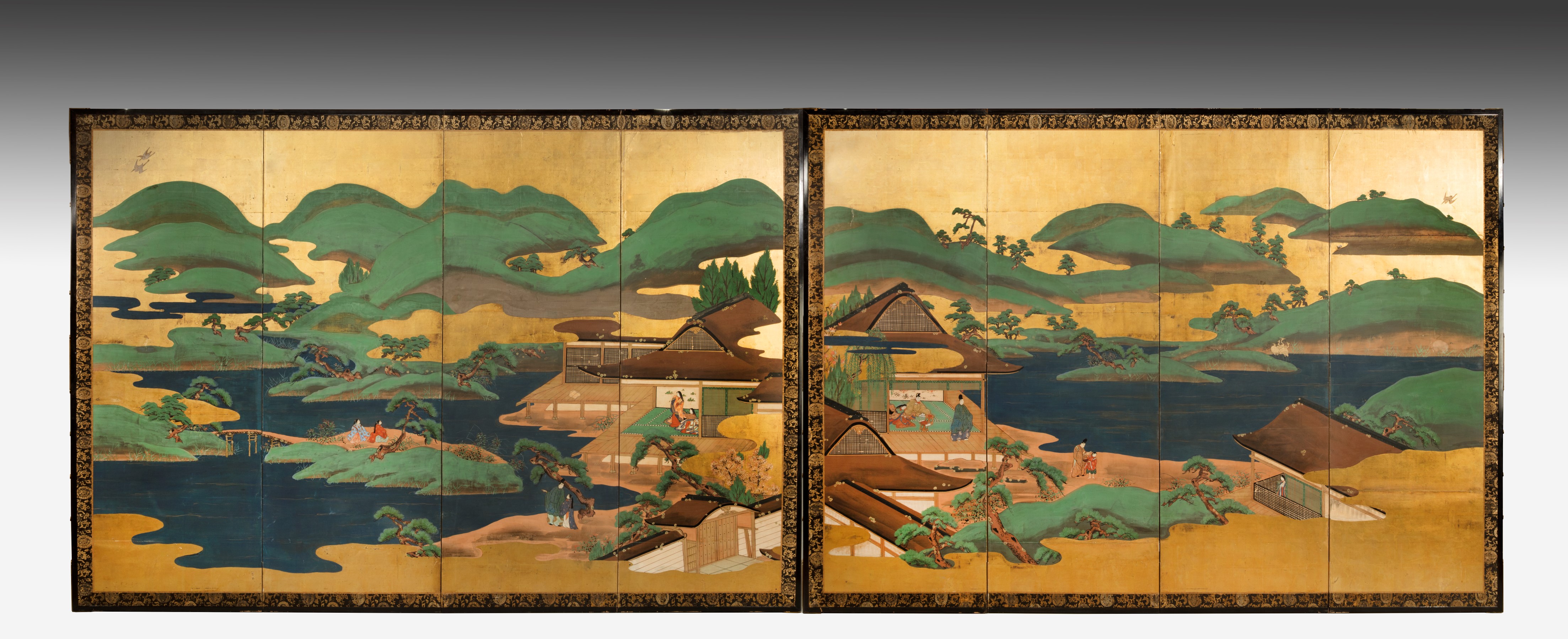 Pair of Japanese screens (c.1830)