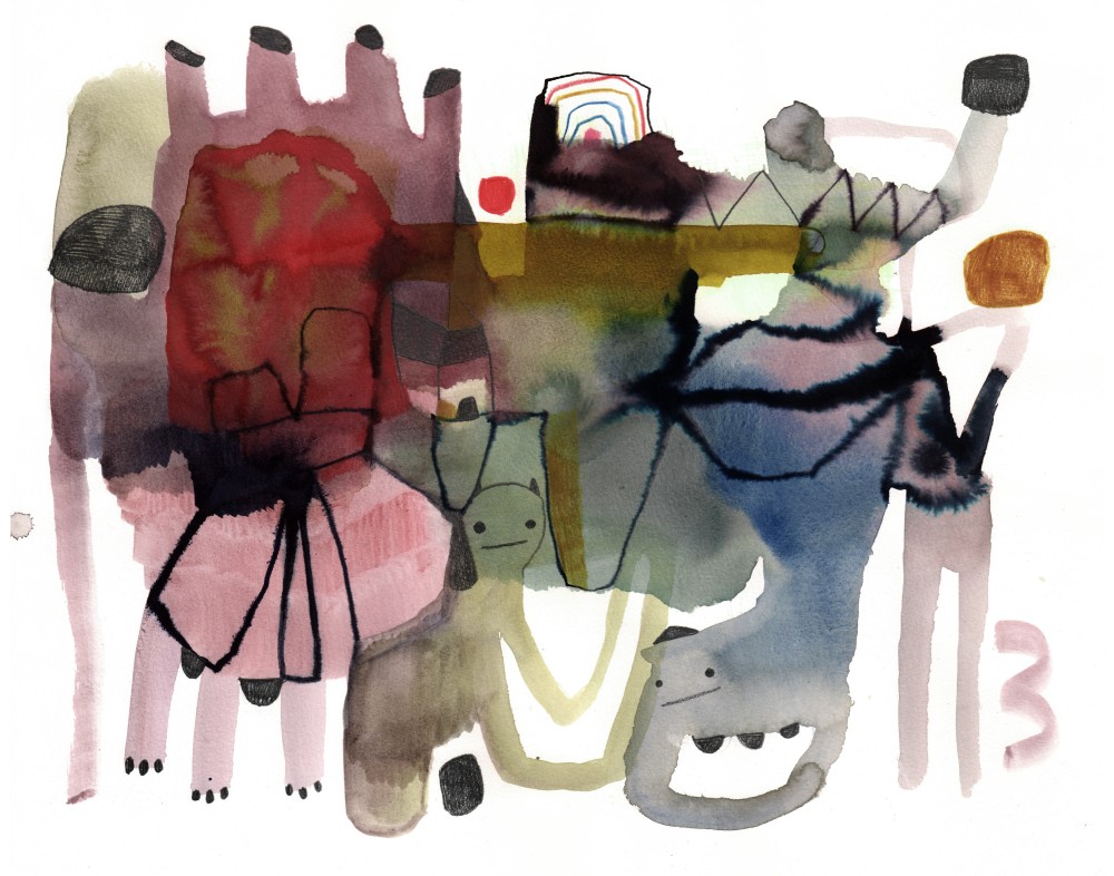 Galleri HelleKnudsen, Emma Larsson, Utan titel, 5500kr, Akvarell 78x62cm. Bild: Artely
