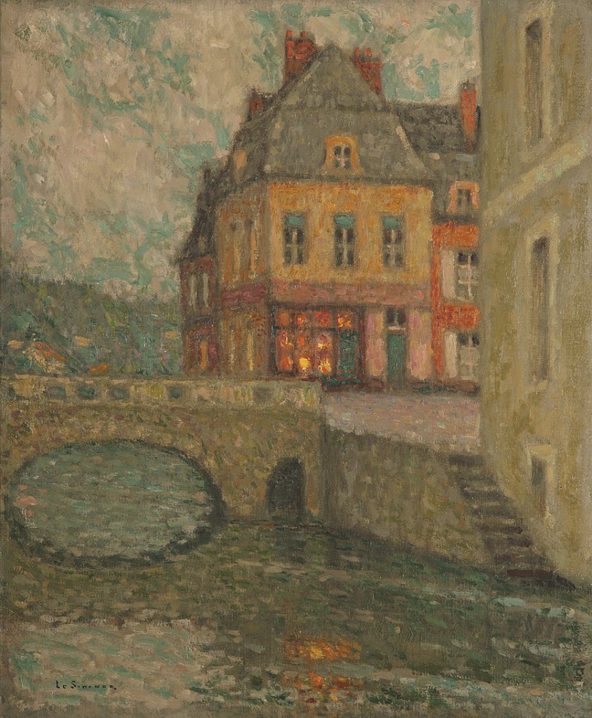 Henri le Sidaner, « Vue du canal de Douai », 1931, image ©Tajan