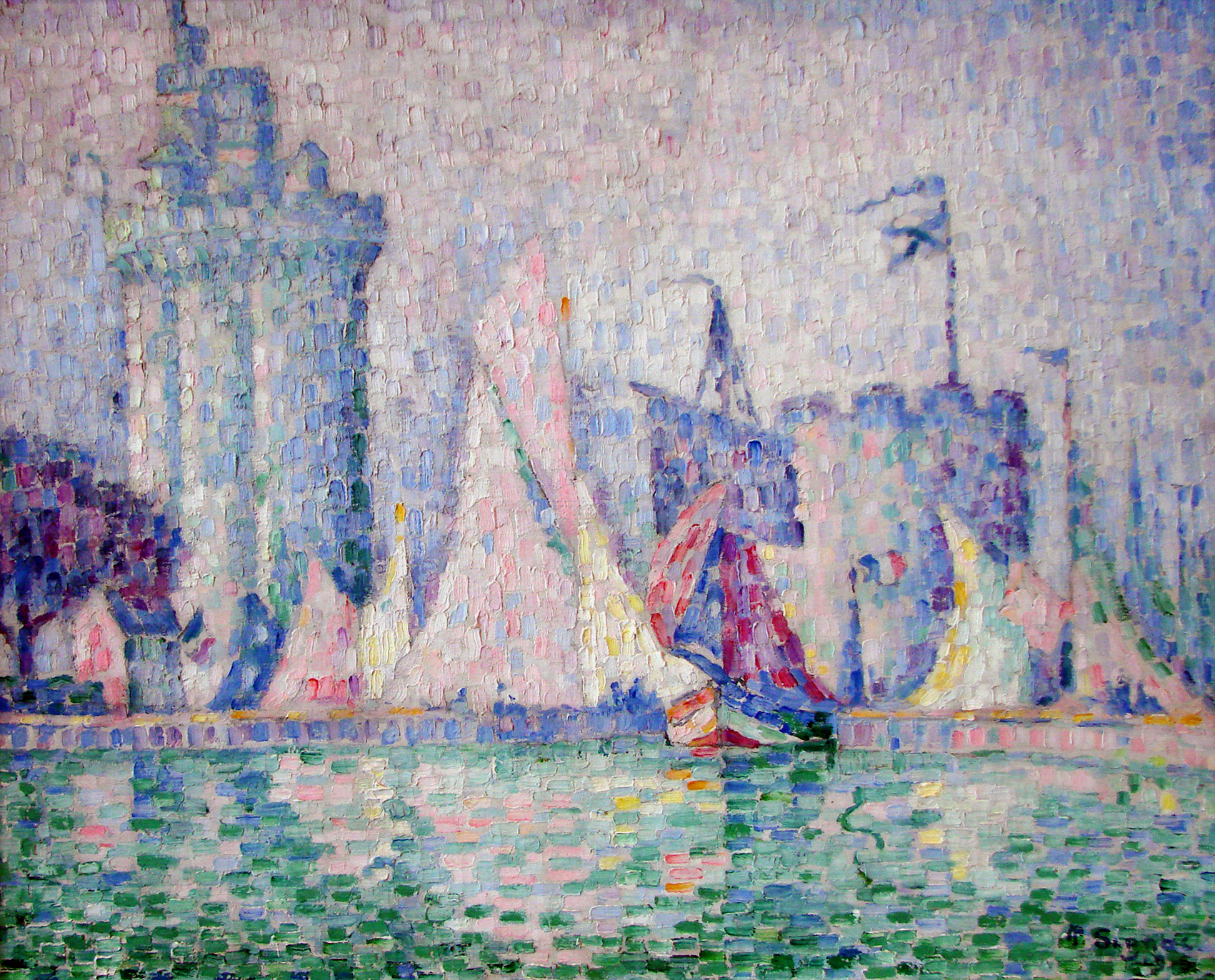 Le Port de La Rochelle, Paul Signac. 1915, oil on canvas. Image: Wikimedia Commons