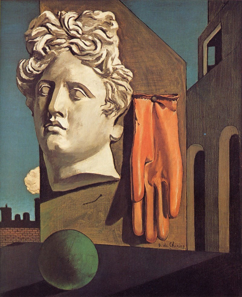 Le chant d'amour (1914), Giorgio de Chirico. Bild via: esquizonauta