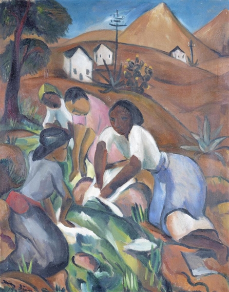Irma Stern, « Washer Women », 1925, image via Mutual Art