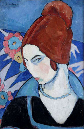 Dieses Selbstportrait malte Jeanne Hébuterne 1916 | Abb. via Wikipedia