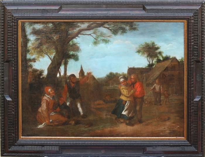 MATTHIAS SCHEITS (um 1625 Hamburg um 1700) - "Der Zudringliche", Öl/Lwd., signiert und datiert, 1695