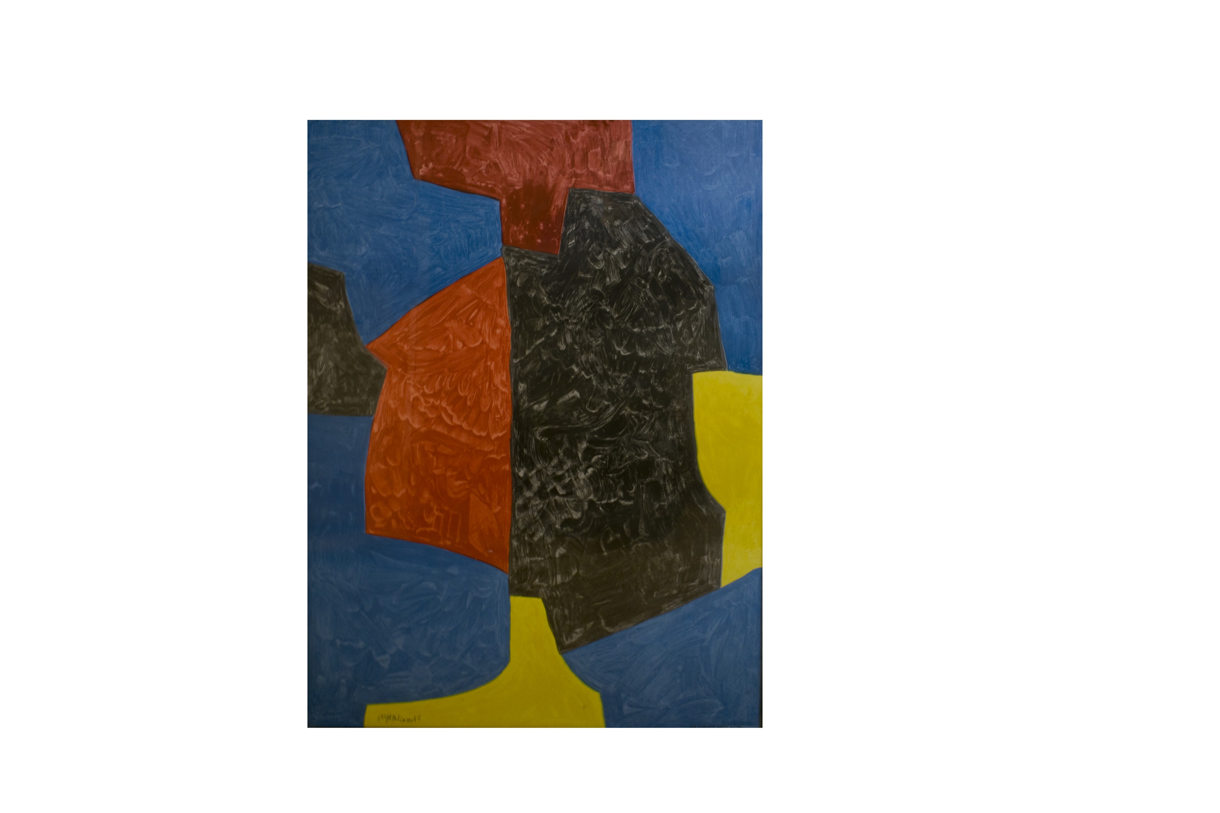 Serge Poliakof, Shapes, lithograph signed in the plate, printed by Mourlot 1972, 90 x 65 cm.