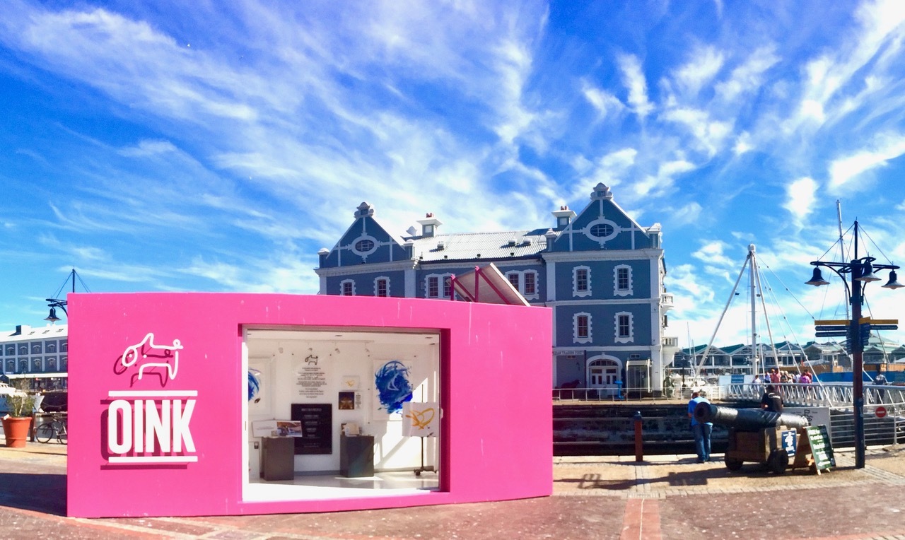 Im März werden Werke von Pigcasso an der V&A Waterfront in Kapstadt zu sehen sein