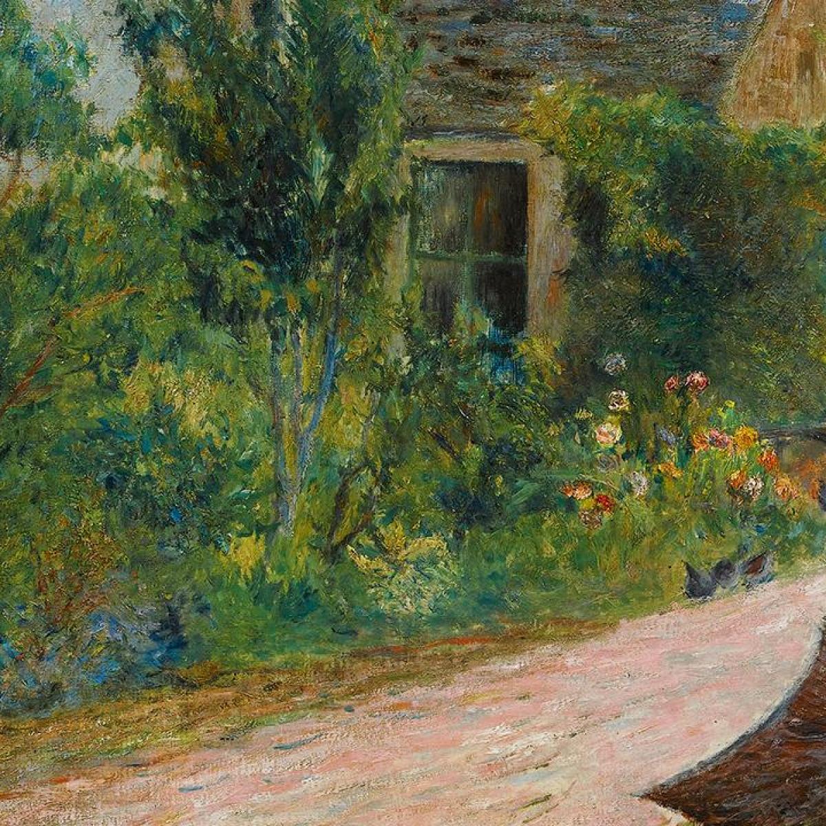 PAUL GAUGUIN. Detalle de Le Jardin de Pissarro, Quai du Pothuis à Pontoise (1881). Imagen vía: © Sotheby's