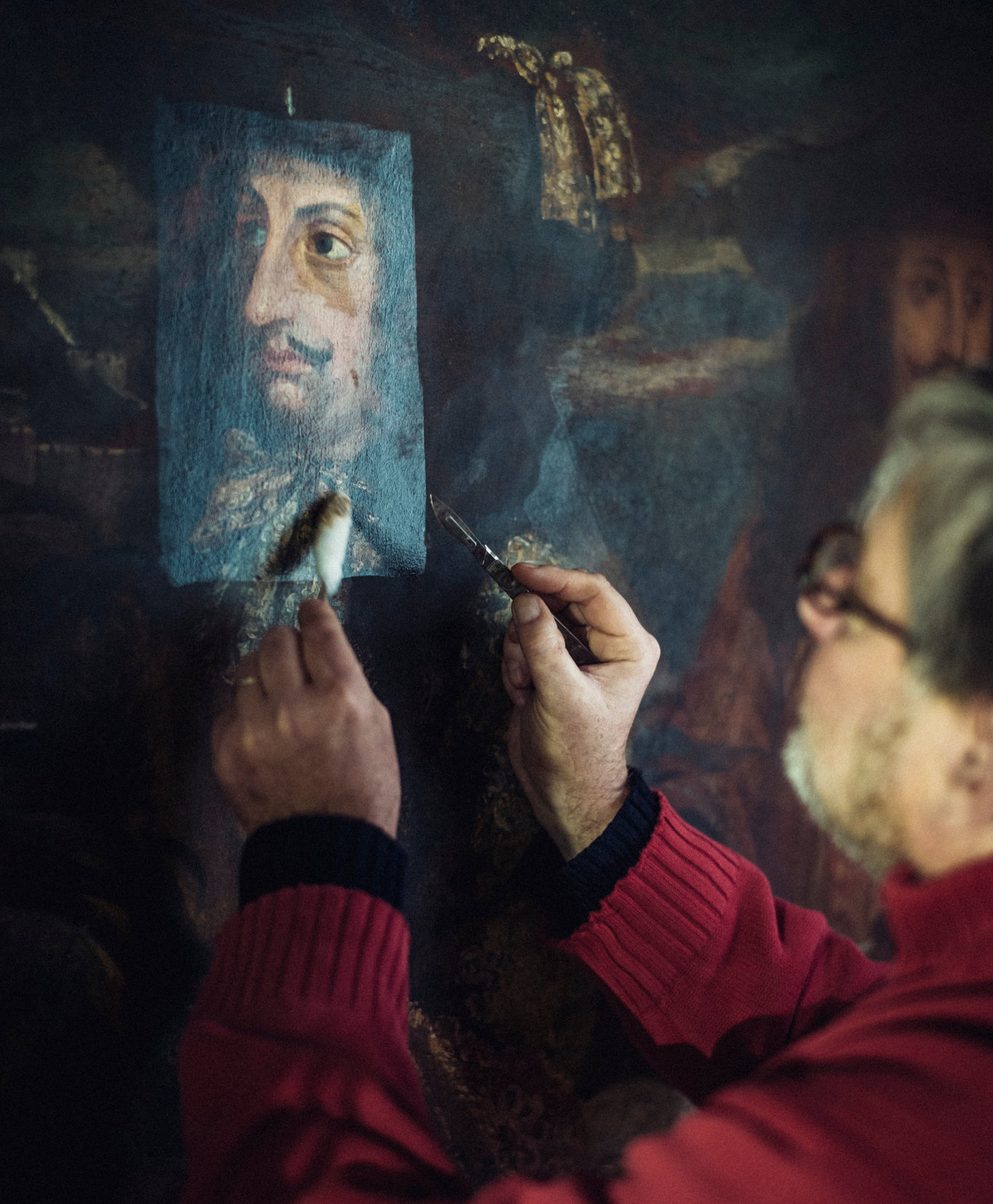 The restorer TK at work. Photo: © Julien Mignot for The New York Times
