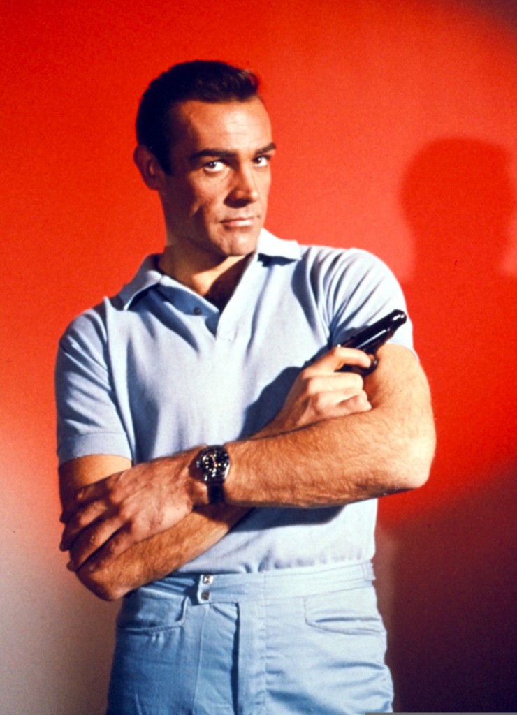 Sean Connery avec au poignet une Rolex Submariner Image via fraserhart.co.uk