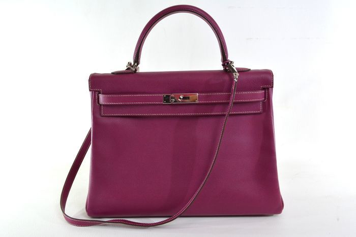Hermès - Kelly bag, violet leather