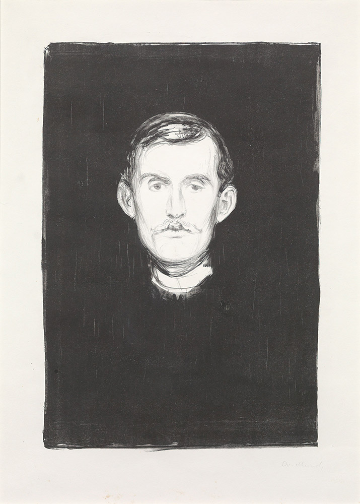 Edvard Munch Selvportrett, år 1895. Foto: Blomqvist.