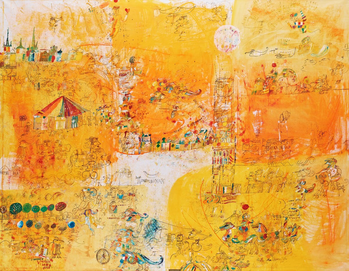 MADELEINE PYK. "Sommarstad". Firmado.