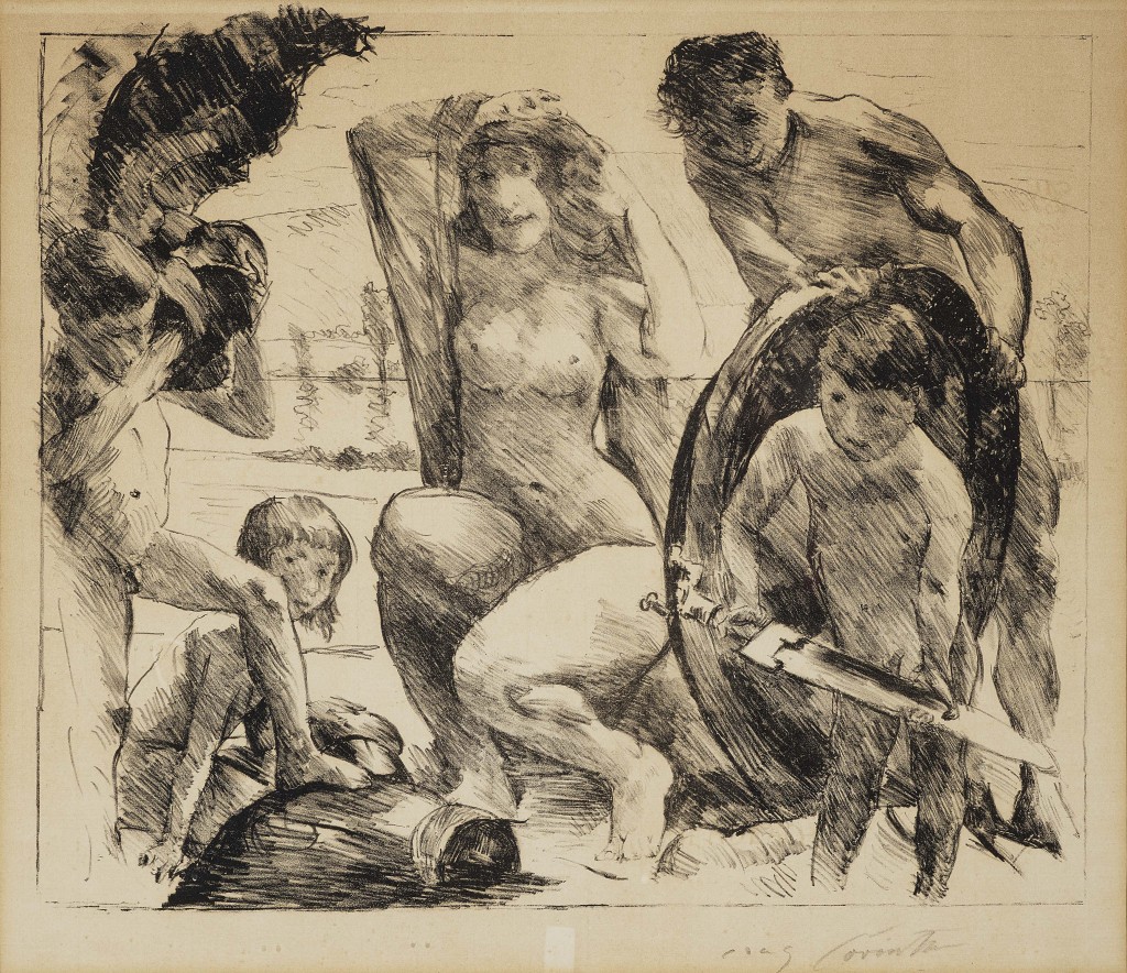 Lovis Corinth, Die Waffen des Mars (1914): Versteigert bei Neumeister im Dezember 2017 für 762 Euro (inkl. Aufgeld) | Abb.: Neumeister