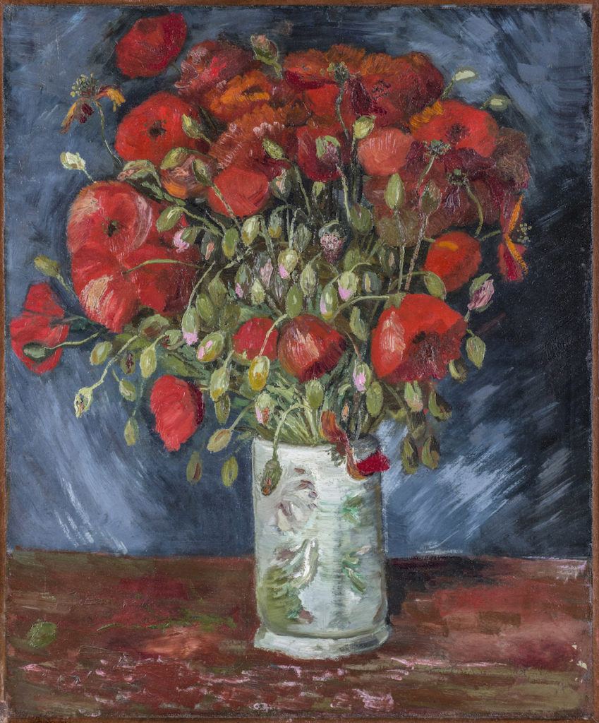 Vase with Poppies, Vincent Van Gogh. 1886, oil on canvas. Image: Wadsworth Atheneum Museum of Art