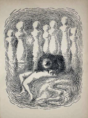 René Magritte, Illustrations pour "The Chants of Maldoror", 1948 - Image Pinterest via Barnebys