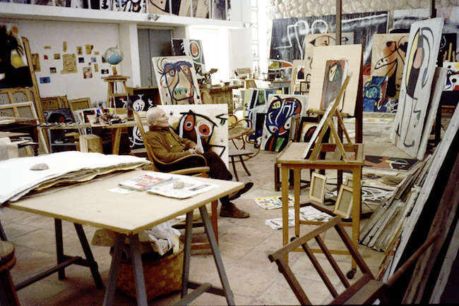 Joan Mirós studio på Mallorca, 1977. Foto: Francesc Català-Roca.
