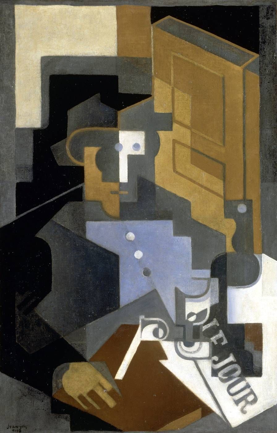JUAN GRIS. Le Tourangeau (1918). Imagen vía: Museo de Arte Moderno de París