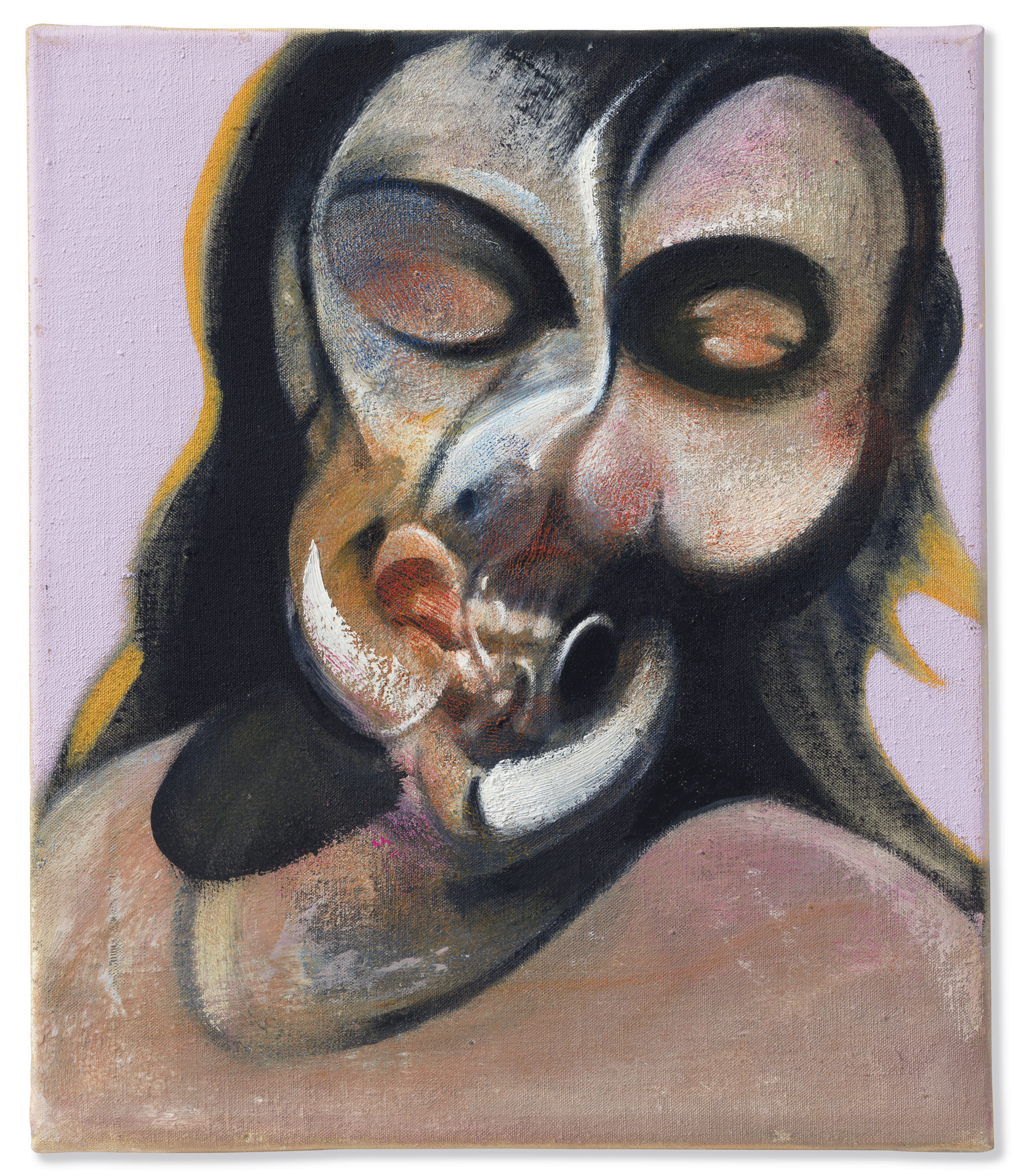Francis Bacon (1909-1992), Study of Henrietta Moraes Laughing, painted in 1969. Oil on canvas. © The Estate of Francis Bacon. All rights reserved / DACS, London / ARS, NY 2018 via Christie's