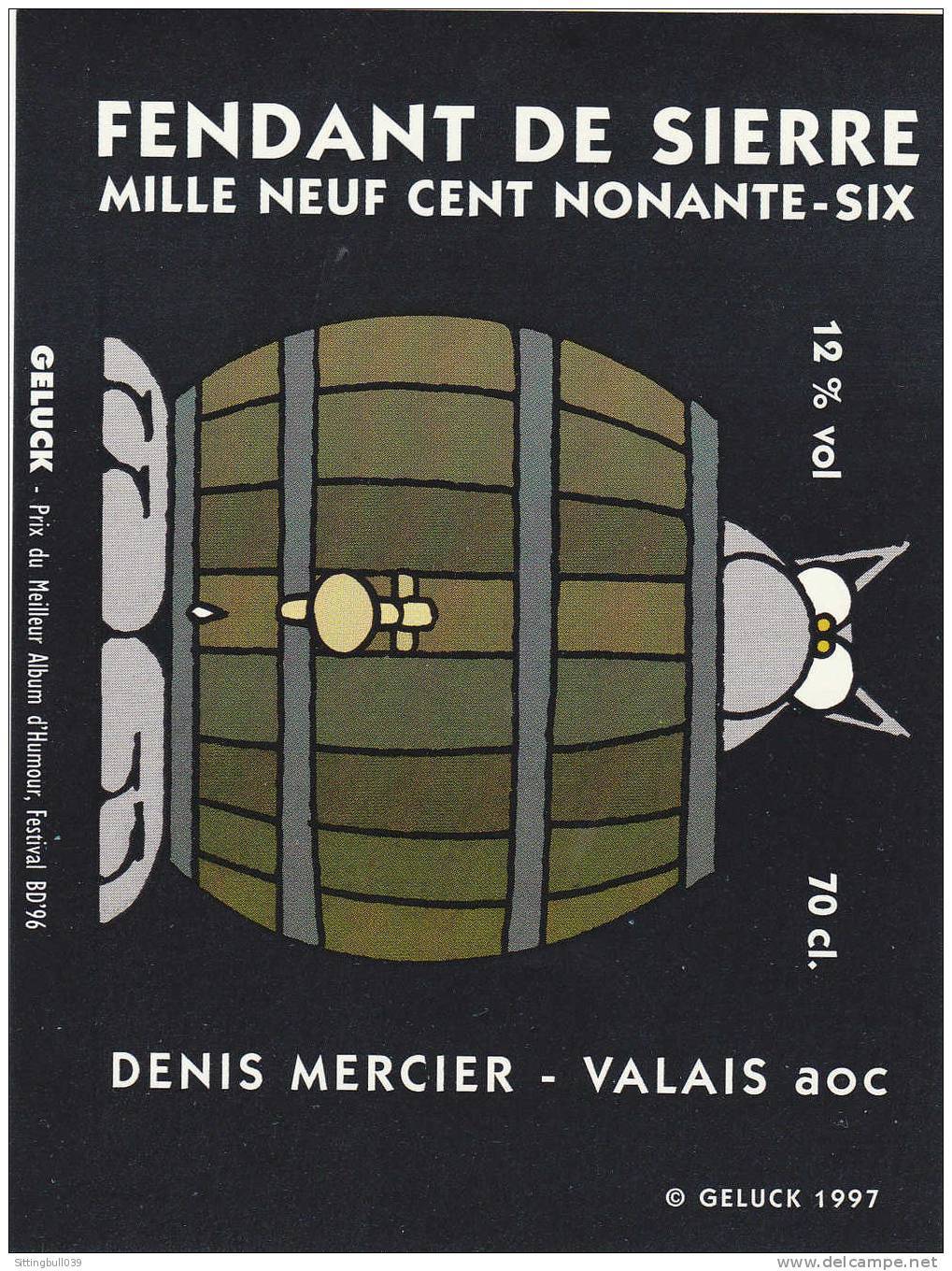 Geluck för Domaine Mercier Vins, 1997. Bild: Delcampe