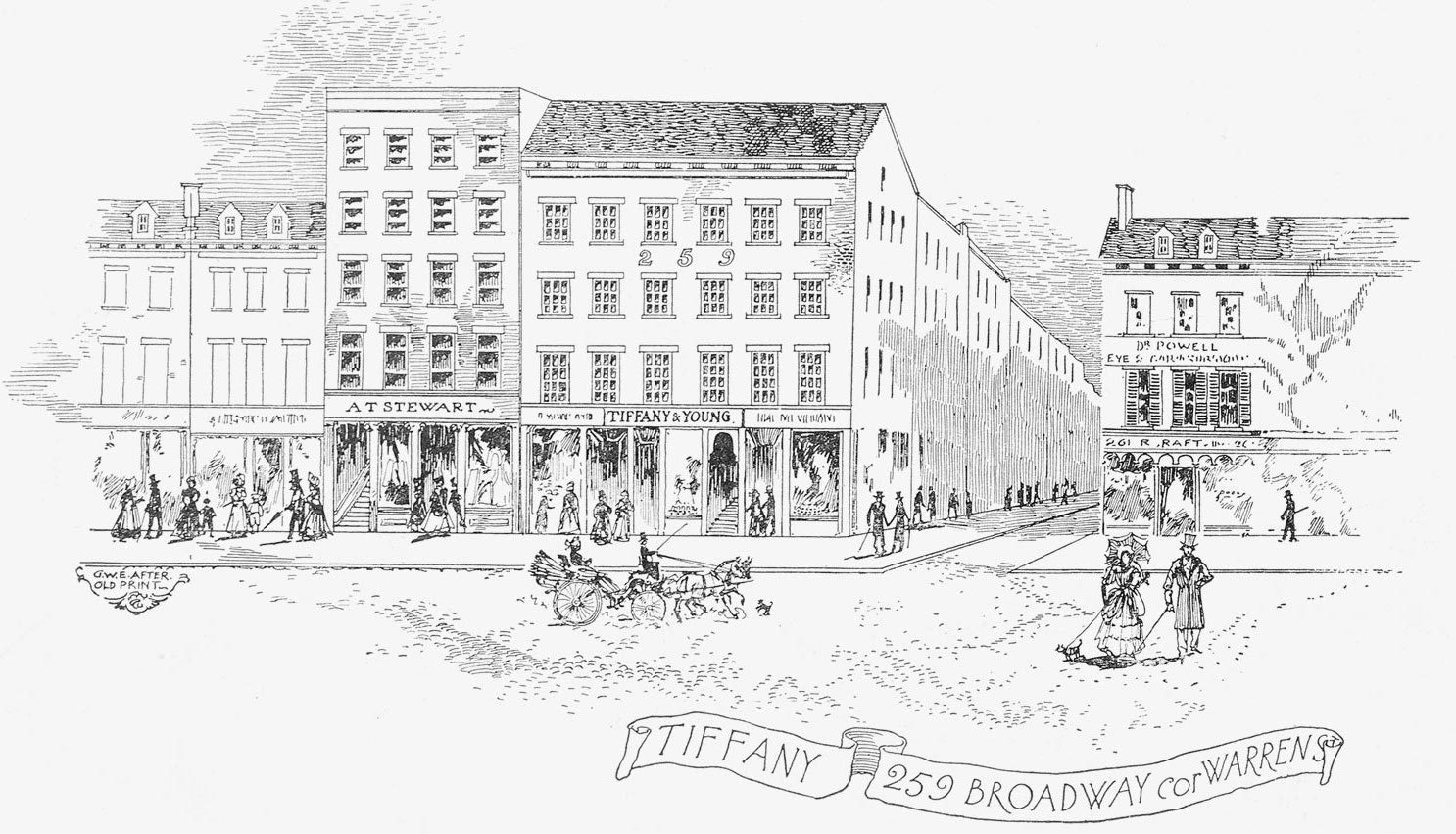 Am 14. September 1837 eröffneten Tiffany und seine Geschäftspartner den ersten Laden am Broadway. Die ersten Tageseinnahmen lagen bei 4,98 USD | Foto via Tiffany & Co.