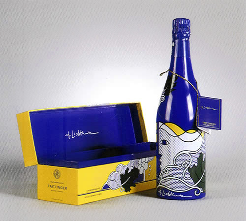 Roy Lichtenstein pour la Collection Taittinger, 1985, image via RoGallery.com