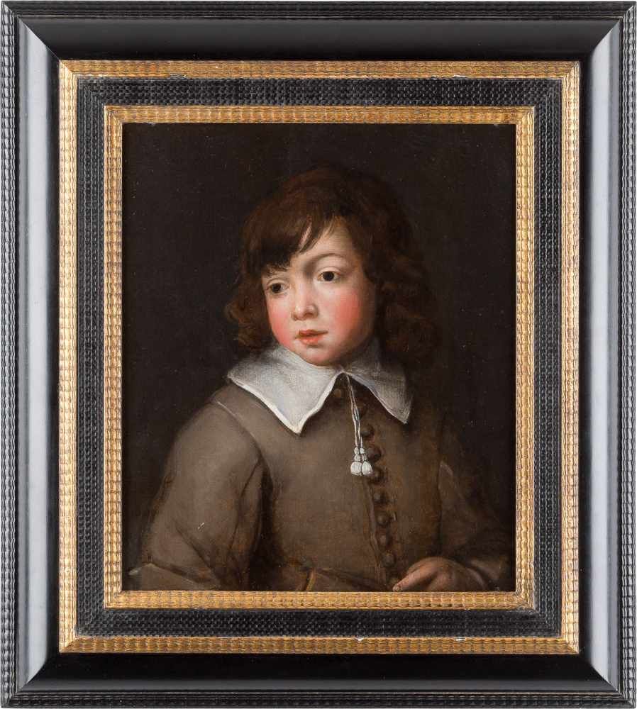 JACOB VAN LOO (1614 Sluis - 1670 Paris) - Portrait eines Knaben, Öl/Holz, signiert und datiert, 1646