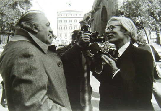 Mimmo Frassineti, Andy Warhol & Federico Fellini, 1970s