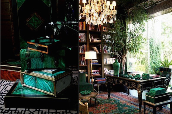 Les petits objets en malachite se fondent bien dans les environnements modernes aussi bien qu'anciens