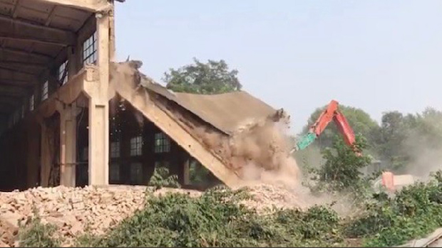 The demolition started this Friday, August 4th. Image: rfa.org