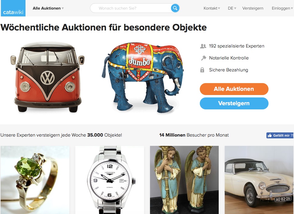 Catawikis Startseite in Deutschland