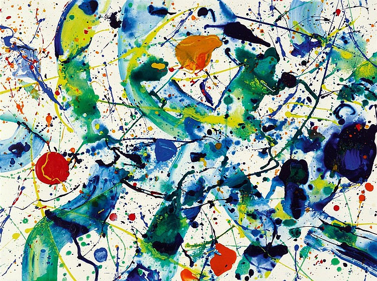 SAM FRANCIS (1923 San Mateo - 1994 Santa Monica) - Ohne Titel (SF 92-17), signiert und datiert, 1992