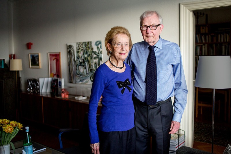 Anna-Stina Malmborg och Gunnar Höglund. Foto: Karolinska Institutet.