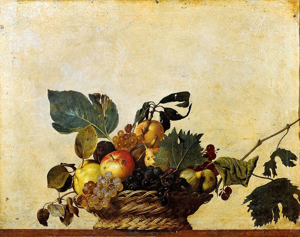 Caravaggio (1571 Mailand - 1610 Porto Ercole) - Früchtekorb, 1595/96 | Abb. via Wikipedia