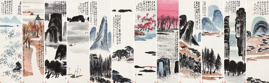 Qi Baishi, ‘Twelve Landscape Screens’, 1925. Photo: Poly Beijing