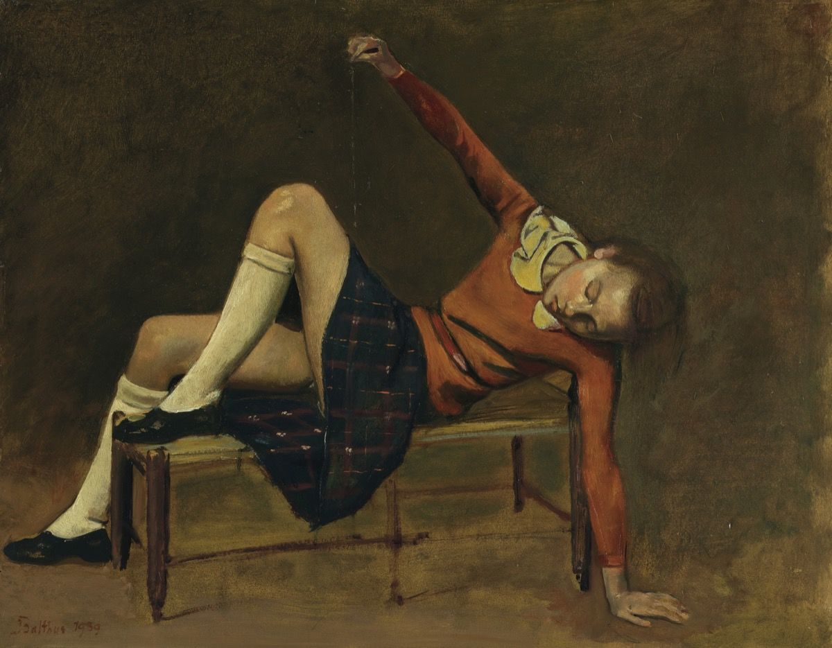 Balthus, Thérèse sur une banquette, 1939, image © Christie’s
