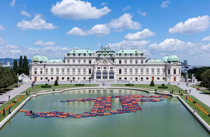 L'installation « F Lotus » d'Ai Weiwei aux jardins du Belvédère, à Vienne, en Autriche Photo: Hans Klaus Techt/AFP/Getty Images