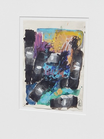 MARKUS LÜPERTZ (*1941) - Komposition, Gouache/Papier, signiert, 2005
