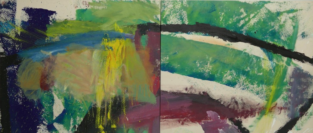 Untitled (diptych), William Quigley. 1990, oil on acrylic.