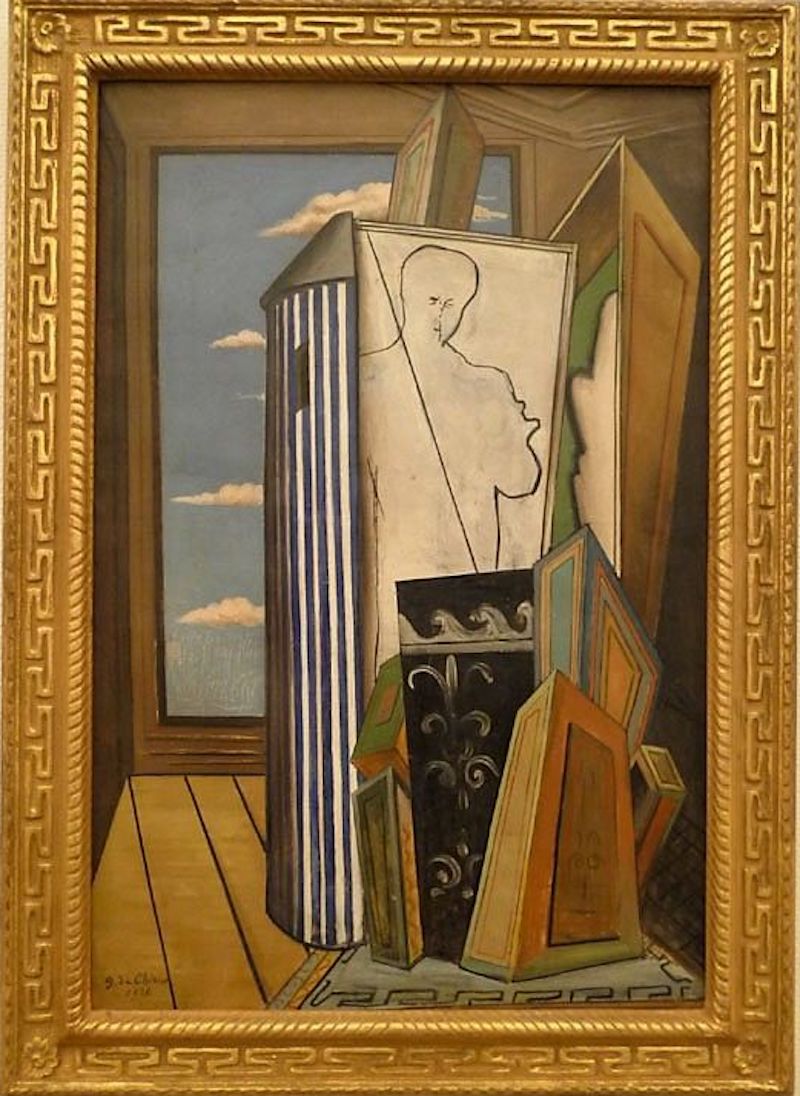 Giorgio De Chirico, Composizione con Autoritratto. Immagine: Arca blog.