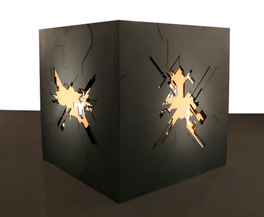 Marc C. Woehr - N 41.376680 E 2.187760, 2016 Bois, 200 x 200 x 200 cm