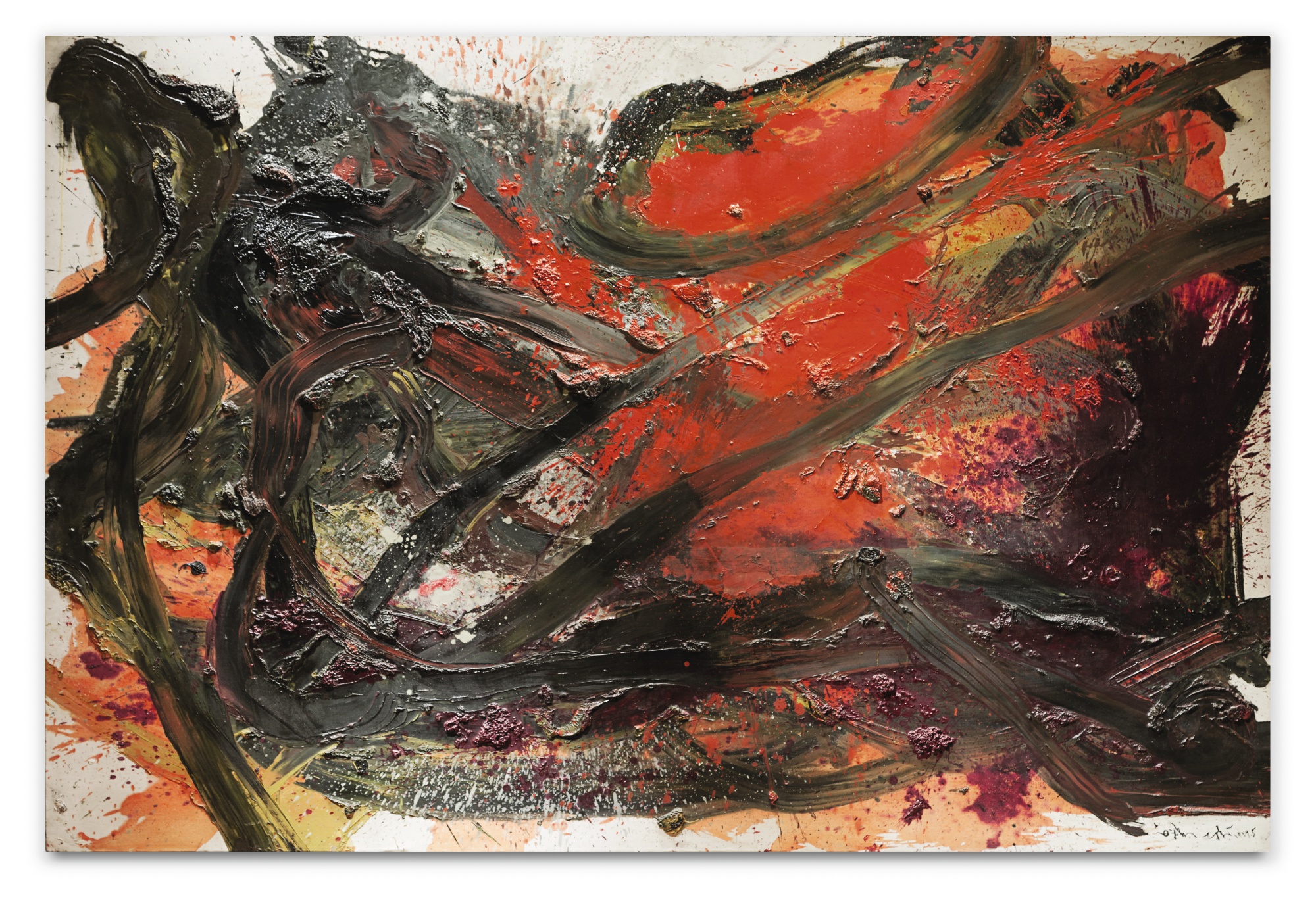 Kazuo Shiraga, Takao, 8 731 400 euros chez Sotheby's en juin 2018, image via Auctionlab News