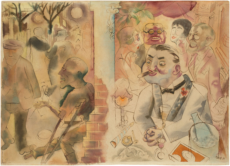 GEORGE GROSZ (1893 - Berlin - 1959) - Drinnen und Draußen, 1925