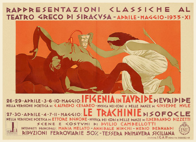 Rappresentazioni classiche al teatro greco di Siracusa, Duilio Cambellotti, 1933.
