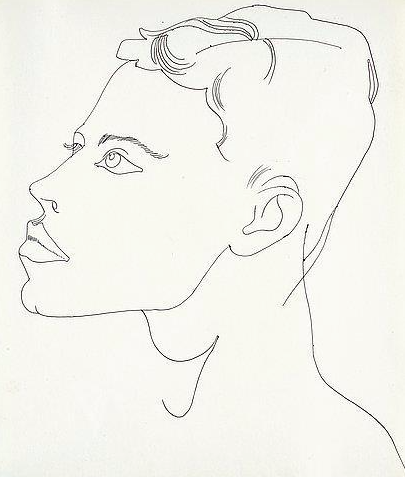 Andy Warhol - Unidentified Male, Kugelschreiber/Manila Papier, ca. 1956 Provenienz: The Estate of Andy Warhol, New York. The Andy Warhol Foundation for the Visual Arts, New York 2015 versteigert bei Bukowskis für ca. 19.000 EUR