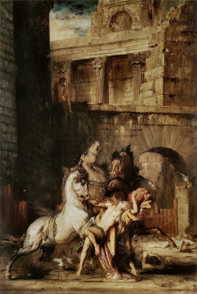 Gustave Moreau, Diomède dévoré par ses chevaux, 1865 | Abb. via Wikipedia