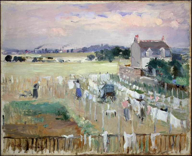 Berthe Morisot, « Percher de blanchisseuses », 1875, image via The Art Slack